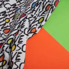 Тканина Батист Moschino Love, бавовна, натуральна тканина для одягу, бавовна