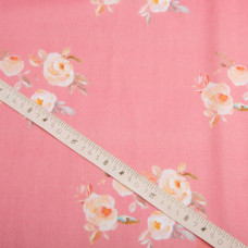 Тканина Батист Гранд Роуз, бавовна, натуральна тканина для одягу, бавовна рожева