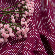 Тканина поплін, бавовна, натуральна тканина горошок мерло