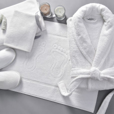 Махровий килимок для ніг IDEIA 50x70 см натуральна бавовна 700 г/м² для ванної кімнати