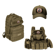 Набір шевронів 2 шт на липучці MEDIC беж 7,5х7,5 см, вишитий патч шеврон нашивка медика, медичний, медик