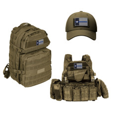 Набір шевронів 2 шт з липучкою прапором Техас, Texas, поліція 5х8 см, вишитий патч нашивка шеврон