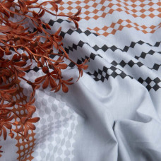 Тканина бавовна сатин для постільної білизни, натуральна тканина, постільна білизна, 120 г/м2 ВТ-345А Греммі сіра