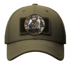 Набір шевронів 2 шт на липучці MEDIC піксель 7,5х7,5 см, вишитий патч шеврон нашивка медична