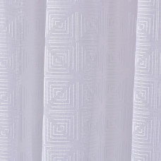 Тканина тюль сітка з вишивкою V-01 біла