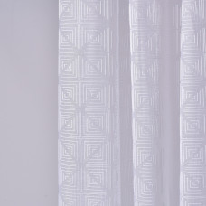 Тканина тюль сітка з вишивкою V-01 біла