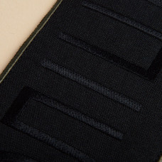 Шеврон на липучці Поліція чорний 7,5х21 см, нашивка вишитий патч МВД Поліції