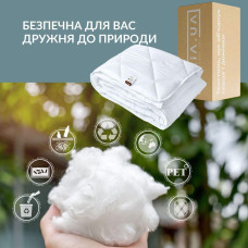 Ковдра ДобраНіч IDEIA 200х220 см всесезонна антиалергенна щіл 300 г/м2 біла