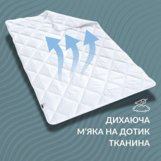 Ковдра ДобраНіч IDEIA 175х210 см всесезонна антиалергенна щіл 300 г/м2 біла