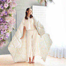 Ковдра ДобраНіч IDEIA 175х210 см всесезонна антиалергенна щіл 300 г/м2 біла