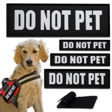Набір шевронів 4 шт. з липучкою Do Not Pet, для службових собак, кінологів, кінологічна служба, нашивка
