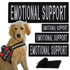 Набір шевронів 4 шт. із липучкою Emotional Support, для службових собак, кінологів, кінологічна служба,