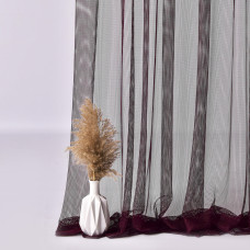 Тканина тюль сітка однотонний Соти V-313 вишня