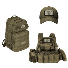 Набір шевронів 2 шт. з липучкою Скелет рука, Hand Shaka 5х8 см беж, вишитий патч шеврон, нашивка, липучка, рука