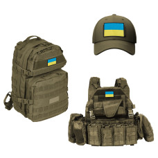 Шеврон на липучці прапор України 9х6 см, великий вишитий патч нашивка, шеврон, липучка