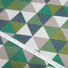 Тканина декоративна Трикутники з водовідштовхувальним просоченням V-06 зелена