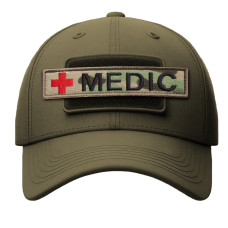 Набір шевронів 2 шт. на липучці планка MEDIC мультикам 2,5х12 см, вишитий патч нашивка шеврон медика