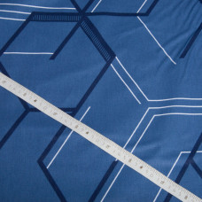 Тканина бязь ранфорс для постільної білизни 2,4 м 3.28816/34 Графіті денім