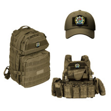 Набір шевронів 2 шт. з липучкою кокарда Police Association на чорному 7 см, Поліція, вишитий патч нашивка