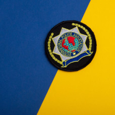Набір шевронів 2 шт. з липучкою кокарда Police Association на чорному 7 см, Поліція, вишитий патч нашивка