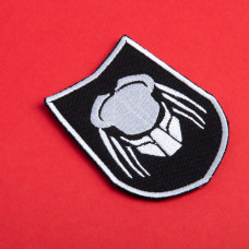 Набір шевронів 2 шт. на липучці Хижак на чорному 7,7х6 см, вишитий патч нашивка, шеврон, липучка