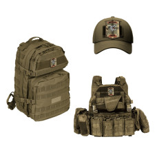 Набір шевронів 2 шт. з липучкою Морська піхота 1 ОБМП піксель 7х9,5 см, вишитий патч шеврон нашивка