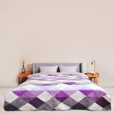 Плед покривало Kassandra 200x220 см IDEIA бавовна плед на диван ліжко лілово-бежеве