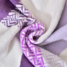 Плед покривало Kassandra 200x220 см IDEIA бавовна плед на диван ліжко лілово-бежеве