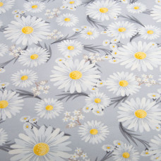 Тканина декоративна Прем'єр Ромашки з водовідштовхувальним просоченням V-002 сіра