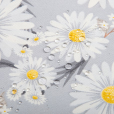 Тканина декоративна Прем'єр Ромашки з водовідштовхувальним просоченням V-002 сіра