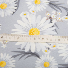 Тканина декоративна Прем'єр Ромашки з водовідштовхувальним просоченням V-002 сіра