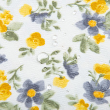 Тканина декоративна Прем'єр Квіти сірі з водовідштовхувальним просоченням