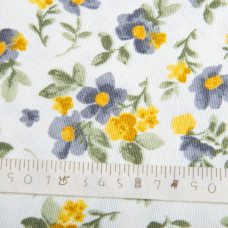 Тканина декоративна Прем'єр Квіти сірі з водовідштовхувальним просоченням