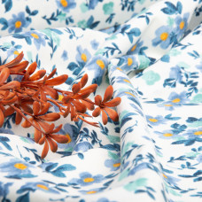 Ткань декоративная Премьер с водоотталкивающей пропиткой V-11 Квітка денім