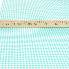 Тканина декоративна Клітина з водовідштовхувальним просоченням V-61 бірюза