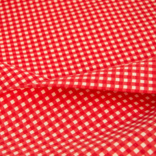 Тканина декоративна Клітина з водовідштовхувальним просоченням V-15 червона