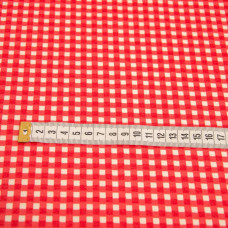 Тканина декоративна Клітина з водовідштовхувальним просоченням V-15 червона