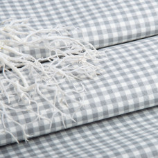 Тканина декоративна Клітинка з водовідштовхувальним просоченням V-59 сіра