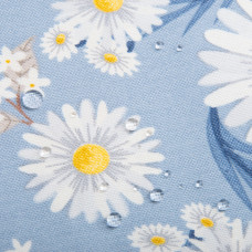 Тканина декоративна Прем'єр Ромашки з водовідштовхувальним просоченням V-003 джинс