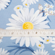 Тканина декоративна Прем'єр Ромашки з водовідштовхувальним просоченням V-003 джинс