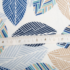 Тканина декоративна Прем'єр Листя з водовідштовхувальним просоченням V-01денім