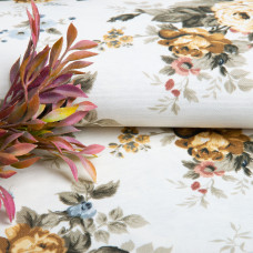 Тканина декоративна Фаїна з водовідштовхувальним просоченням V-5 денім/беж