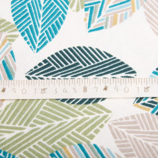 Тканина декоративна Прем'єр Листя з водовідштовхувальним просоченням зелена