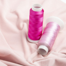 Тканина трикотаж однотонна Вельбо V-1055 рожевий