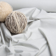 Тканина бязь ранфорс для постільної білизни 2,4 м V-1096 клітина сіра