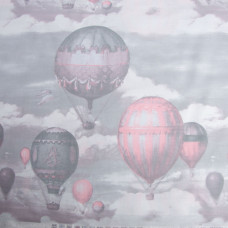 Тканина бязь ранфорс для постільної білизни 2,4 м повітряна куля пудра