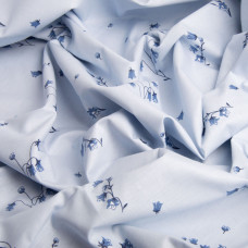 Тканина бязь ранфорс для постільної білизни 2,4 м 3.28569/61 Конвалія блакитна