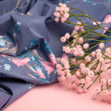 Тканина бязь ранфорс для постільної білизни 2,4 м 25216 лаванда деним