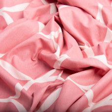 Тканина бязь ранфорс для постільної білизни, бавовна, 130 гр/м2, 240 см 20311 v-02 Хвилі т.рожеві