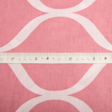 Тканина бязь ранфорс для постільної білизни, бавовна, 130 гр/м2, 240 см 20311 v-02 Хвилі т.рожеві